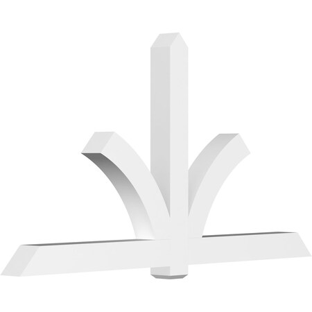 Ekena Millwork Redmond Architectural Grade PVC Gable Bracket, 96"W x 52"H x 6"D x 6"F, 13/12 Pitch GBP096X52X0606RED00